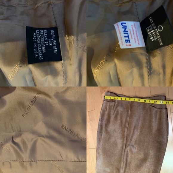 VTG Ralph Lauren Black Label Cuir (Hide)Skirt Suit - Picture 5 of 7